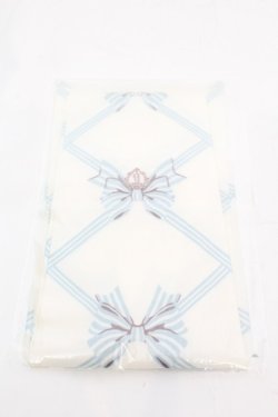 画像2: BABY,THE STARS SHINE BRIGHT / リボン柄プリントオーバーニーソックス  シロ×サックス O-25-11-07-1039-BA-ZA-IG-OS