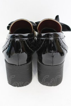 画像3: Amavel / ビジューリボン付ローファーパンプス XL クロ O-25-11-07-1040-CA-BG-OW-OS