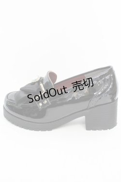 画像9: Amavel / ビジューリボン付ローファーパンプス XL クロ O-25-11-07-1040-CA-BG-OW-ZT1110G