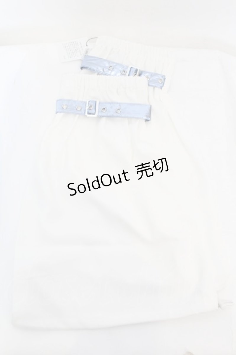 画像1: 【SALE】Jamie エーエヌケー / サイバーレッグウォーマー  シロ×サックス O-25-11-07-1044-LO-ZA-OW-ZT170 (1)