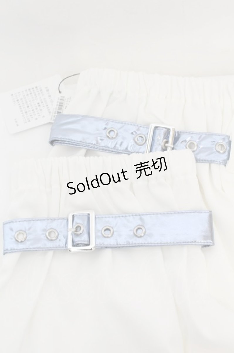 画像2: 【SALE】Jamie エーエヌケー / サイバーレッグウォーマー  シロ×サックス O-25-11-07-1044-LO-ZA-OW-ZT170 (2)