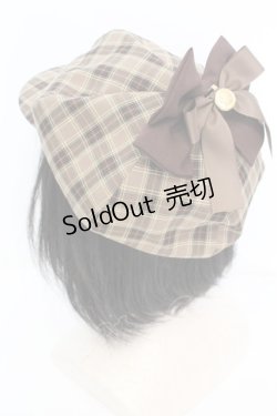 画像2: Amavel / くまの探偵さんリボン付キャスケット  ブラウン O-25-11-07-1045-CA-AC-OW-OS