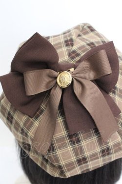 画像3: Amavel / くまの探偵さんリボン付キャスケット  ブラウン O-25-11-07-1045-CA-AC-OW-OS