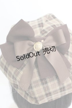 画像3: Amavel / くまの探偵さんリボン付キャスケット  ブラウン O-25-11-07-1045-CA-AC-OW-OS