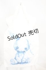 NieR Clothing / 2WAY トートバッグ  ホワイトｘブルー O-25-11-07-1050-PU-BG-YM-ZT-K010