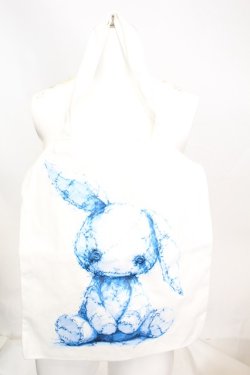 画像1: NieR Clothing / 2WAY トートバッグ  ホワイトｘブルー O-25-11-07-1050-PU-BG-YM-OS