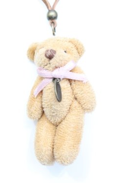 画像1: PINK HOUSE / くまぬいぐるみネックレス  ブラウン×ピンク O-25-11-07-1051-LO-AC-IG-OS