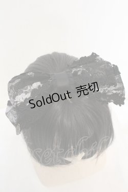 画像3: 【SALE】Moi-meme-Moitie / ローズフォレストレースカチューシャ  ブラック×ホワイト O-25-11-07-1060-MO-AC-IG-ZT171
