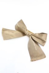 KANEKO ISAO / リボンバレッタ  ベージュ×ゴールド O-25-11-07-1061-EL-AC-IG-ZT168-F004