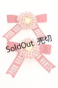 BABY PINK HOUSE / ギンガムマーガレットミニリボンバレッタ  アカ O-25-11-07-1065-LO-AC-IG-OS