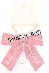 Maison de FLEUR / イニシャルバッグチャーム  アカ J O-25-11-07-1017-LO-ZA-IG-OS