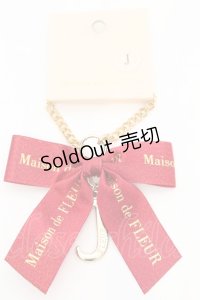 Maison de FLEUR / イニシャルバッグチャーム  アカ J O-25-11-07-1017-LO-ZA-IG-OS
