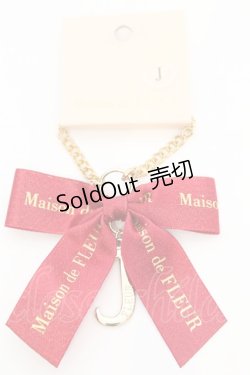 画像1: Maison de FLEUR / イニシャルバッグチャーム  アカ J O-25-11-07-1017-LO-ZA-IG-OS