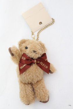 画像2: Maison de FLEUR / 店舗限定 ベアチャーム  ブラウンリボン O-25-11-07-1021-LO-ZA-IG-OS