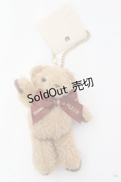 画像2: Maison de FLEUR / 店舗限定 ベアチャーム  ブラウンリボン O-25-11-07-1021-LO-ZA-IG-ZT487