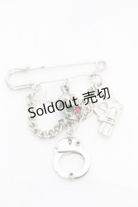 SEX POT ReVeNGe / ピストル×スカルブローチ  シルバー O-25-11-07-1032-SP-AC-IG-OS