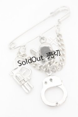 画像2: SEX POT ReVeNGe / ピストル×スカルブローチ  シルバー O-25-11-07-1032-SP-AC-IG-OS