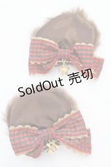 Angelic Pretty / Holiday Bearクリップ  ブラウン×アカ O-25-11-07-1033-AP-AC-IG-OS