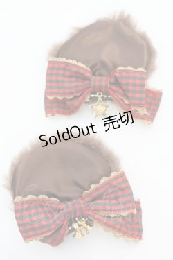 画像1: Angelic Pretty / Holiday Bearクリップ  ブラウン×アカ O-25-11-07-1033-AP-AC-IG-OS