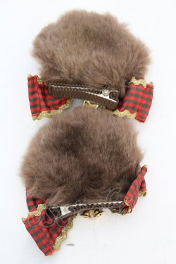 画像3: Angelic Pretty / Holiday Bearクリップ  ブラウン×アカ O-25-11-07-1033-AP-AC-IG-OS