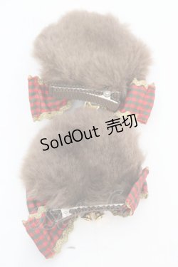 画像3: Angelic Pretty / Holiday Bearクリップ  ブラウン×アカ O-25-11-07-1033-AP-AC-IG-OS