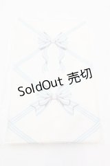 BABY,THE STARS SHINE BRIGHT / リボン柄プリントオーバーニーソックス  シロ×サックス O-25-11-07-1039-BA-ZA-IG-OS