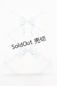 BABY,THE STARS SHINE BRIGHT / リボン柄プリントオーバーニーソックス  シロ×サックス O-25-11-07-1039-BA-ZA-IG-OS