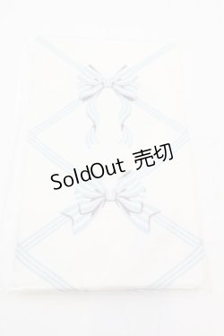 画像1: BABY,THE STARS SHINE BRIGHT / リボン柄プリントオーバーニーソックス  シロ×サックス O-25-11-07-1039-BA-ZA-IG-OS