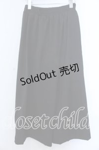 NieR Clothing / 刺繍入りワイドパンツ  ブラック O-25-11-07-092-PU-PA-IG-ZT401