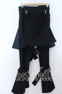 画像2: no future / プリーツフラップ付きパンツ Small ブラック O-25-11-07-093-PU-PA-IG-OS