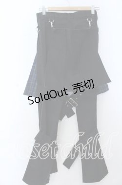 画像2: no future / プリーツフラップ付きパンツ Small ブラック O-25-11-07-093-PU-PA-IG-OS