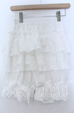 画像1: 王妍与夏季 / 綿レースフリルロング ドロワーズ F シロ O-25-11-07-095-LO-PA-IG-OS