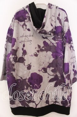 画像2: NieR Clothing / 〜紫薔薇〜パーカー F グレーｘパープル O-25-11-07-097-PU-TO-YM-OS