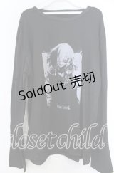 NieR Clothing / UNISEX LONG SUMMER カットソー  ブラック O-25-11-07-099-PU-TO-YM-ZT385