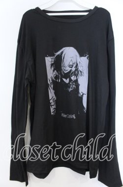 画像1: NieR Clothing / UNISEX LONG SUMMER カットソー  ブラック O-25-11-07-099-PU-TO-YM-OS