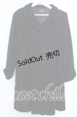 画像1: MILK / ダブルフレアコート  クロ O-25-11-07-104-ML-CO-YM-OS