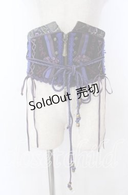 画像1: Ozz oneste / 朧藤コルセット  ブラック×ブルー×パープル O-25-11-07-009-OO-TO-IG-OS