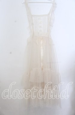 画像1: m petit by misako / ドットチュールエプロン M シロ O-25-11-07-107-LO-OP-IG-OS