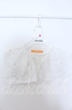 画像1: Fi.n.t / 花刺繍カットワークつけ衿  シロ O-25-11-07-108-CA-ZA-IG-OS