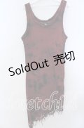 MIDAS / オパールダメージタンクトップ  レッド×ブラック O-25-11-07-112-PU-TO-IG-OS
