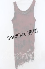 MIDAS / オパールダメージタンクトップ  レッド×ブラック O-25-11-07-112-PU-TO-IG-OS