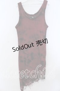 MIDAS / オパールダメージタンクトップ  レッド×ブラック O-25-11-07-112-PU-TO-IG-OS