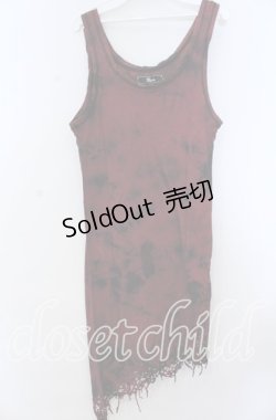 画像1: MIDAS / オパールダメージタンクトップ  レッド×ブラック O-25-11-07-112-PU-TO-IG-OS