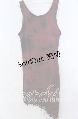 画像2: MIDAS / オパールダメージタンクトップ  レッド×ブラック O-25-11-07-112-PU-TO-IG-OS