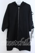 NieR Clothing / LACE-UP ZIP　パーカー  ブラック O-25-11-07-114-PU-TO-IG-OS