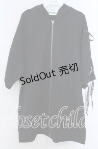 NieR Clothing / LACE-UP ZIP　パーカー  ブラック O-25-11-07-114-PU-TO-IG-ZT385