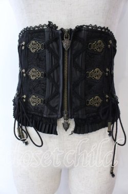 画像1: OZZ ANGELO / ビットコルセット  ブラック O-25-11-07-010-OO-TO-IG-OS