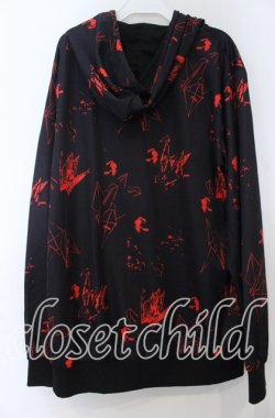 画像2: NieR Clothing / 和柄ZIP PARKA【折鶴】 パーカー  ブラック×レッド O-25-11-07-116-PU-TO-IG-OS