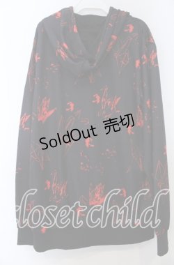 画像2: NieR Clothing / 和柄ZIP PARKA【折鶴】 パーカー  ブラック×レッド O-25-11-07-116-PU-TO-IG-ZT1110G