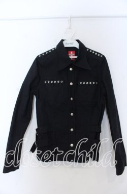 画像1: no future / ベルトジャケット S ブラック O-25-11-07-117-PU-TS-IG-OS